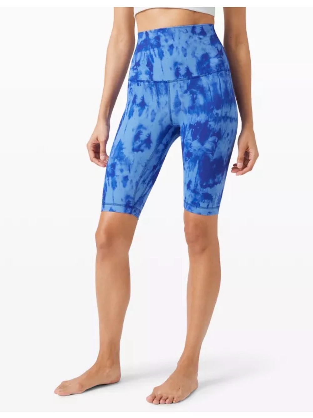 lululemon athletica Blue Tie-Dye biker shorts